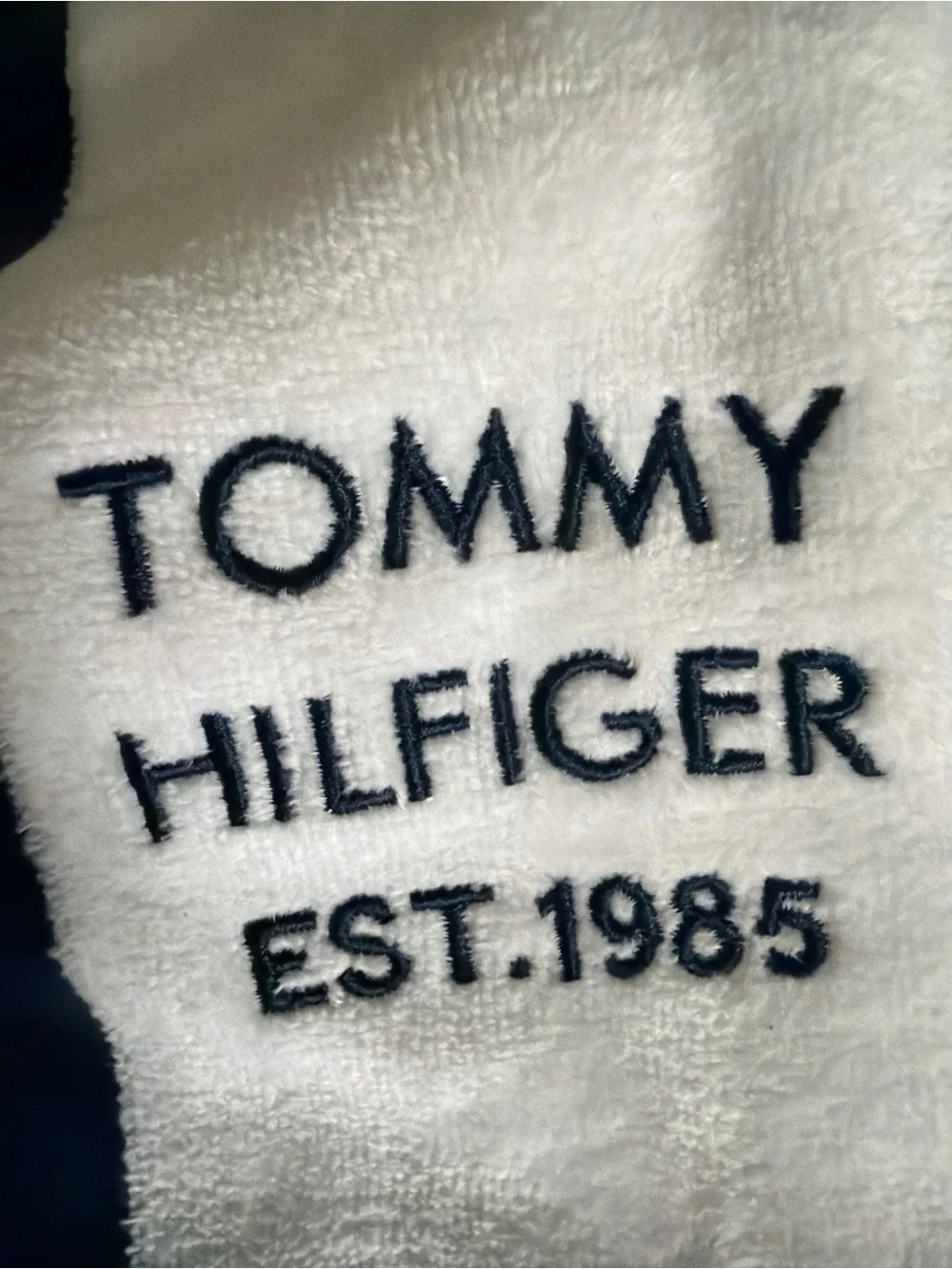 Tommy Hilfiger Chelsea Red Double Sided Stripe Oversize Beach Towel 36x72 Cotton